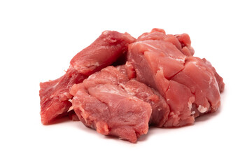 Raw pork tenderloin isolated on a white background.  Fresh meat.