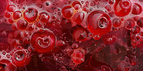 Texture Frozen Uneven Red Jelly With Bubbles For Background Created Using Artificial Intelligence