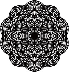 Symmetrical Star Mandala Clip Art . Enhance your artistic projects with this symmetrical star mandala clip art. Perfect for creating stunning digital and print designs.