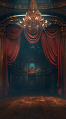 stage with curtains