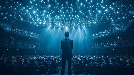 Powerful Business Keynote Speech with Dynamic Stage Visuals and Audience