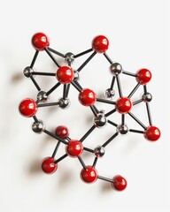 Obraz premium Molecular structure model isolated on white background.