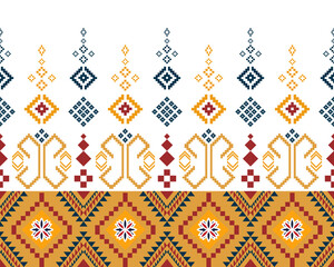 embroidery abstract Traditional geometric ethnic fabric pattern ornate elements with ethnic patterns design for textiles, rugs, clothing, sarong, scarf, batik, wrap, embroidery, print, curtain, carpet