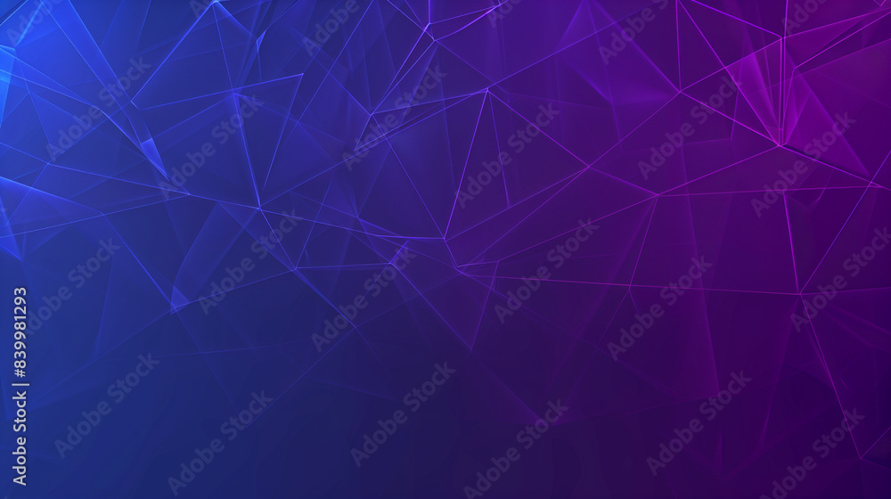 Wall mural abstract minimalistic network background in blue and purple tones