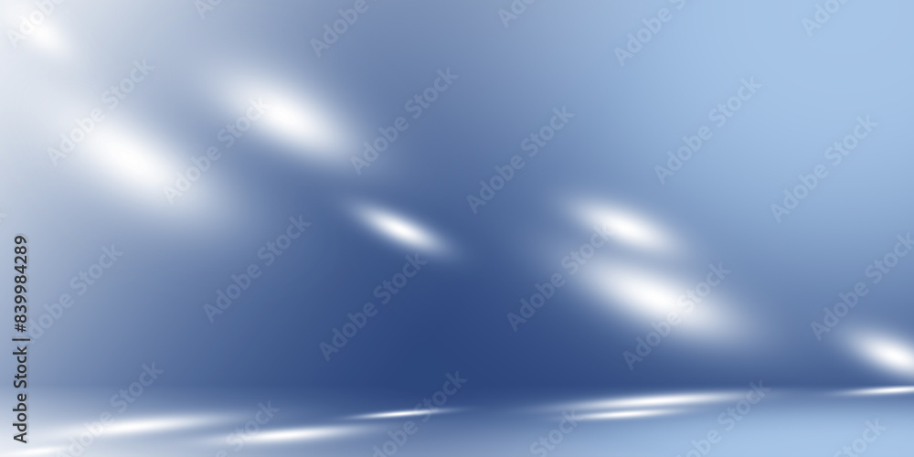 Poster blue gradient white light abstract background blurred empty studio room backdrop wallpaper. use for 