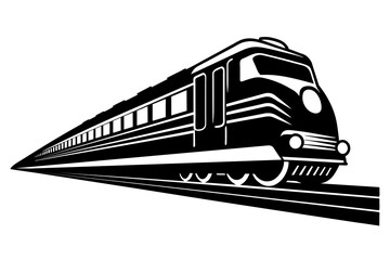 train silhouette vector illustration