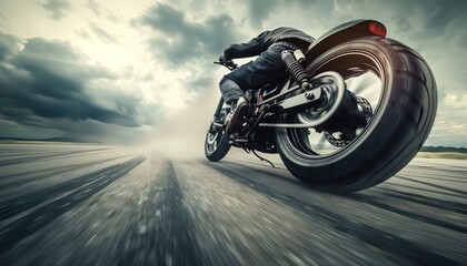 Naklejka premium motocross rider on a motorcycle