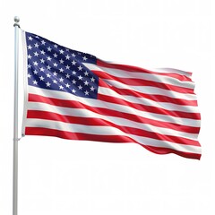 Obraz premium Isolated American Flag isolated on white background