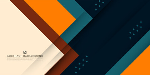 Colorful square overlap abstract background with 3d look simple shapes pattern. Futuristic banner design and luxury. Eps10 vector