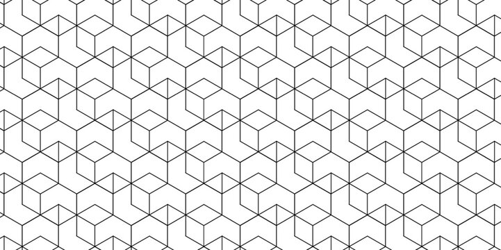 Vector pattern with hexagonal white and gray technology line paper background. Hexagonal grid tile and mosaic structure mess cell. white and gray hexagon honeycomb geometric copy space.
