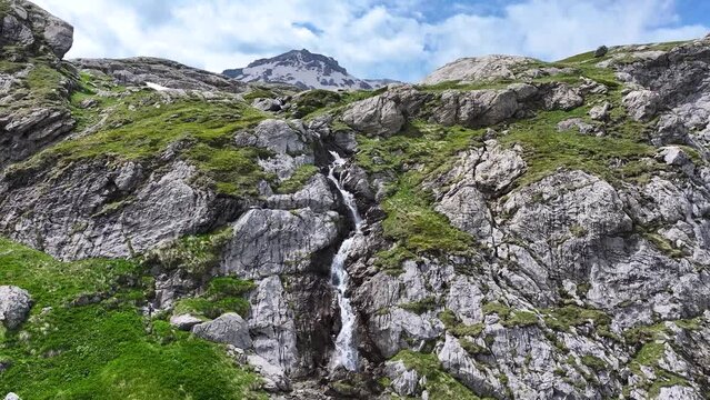 Beautiful panorama, waterfall on the Mountain of Korab.