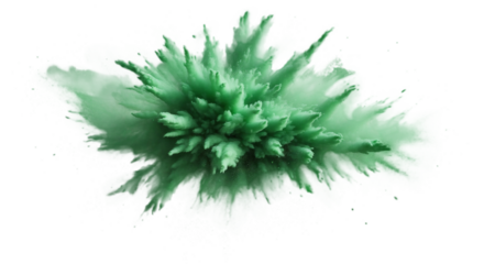 abstract powder splatted background,Freeze motion of green powder exploding/throwing green, Abstract emerald dust explosion on white background.
