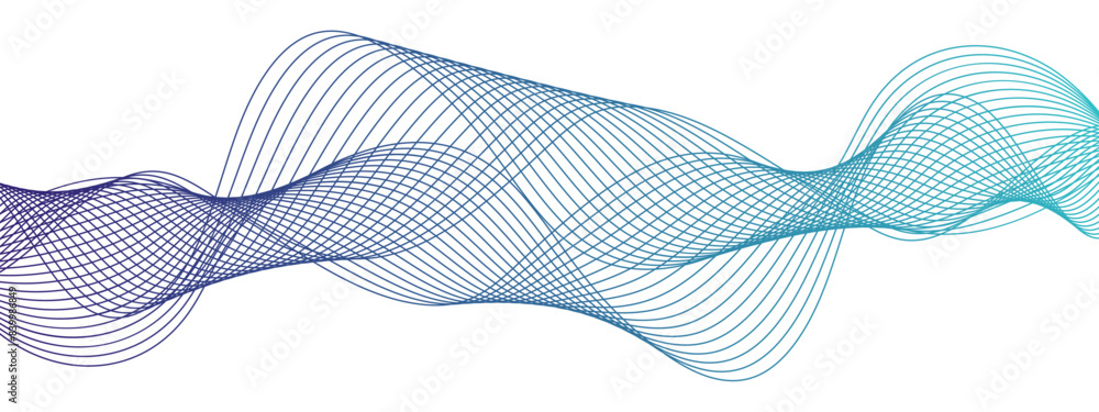 Aufkleber technology abstract wave energy flow frequency digital wavey lines. business illustration pattern of