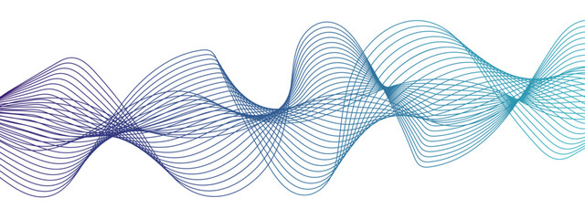 Technology Abstract wave Energy flow Frequency digital wavey lines. Business Illustration pattern of lines in transparent background. Blue blend digital wave lines and technology background.