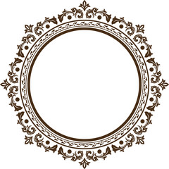 Vintage label design with monograms and frames