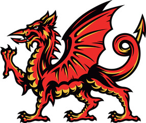 Illustration of the Welsh Dragon 