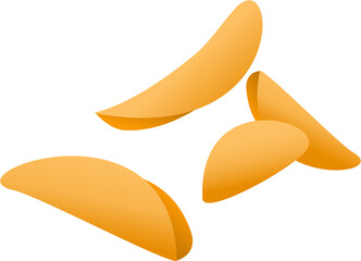 potato slice vegetables. Vector file