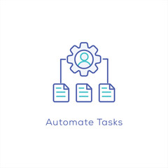 Fototapeta premium Task Automation Icon -Efficiency Boost Icon -Automator Icon -Automatic Task Management Icon