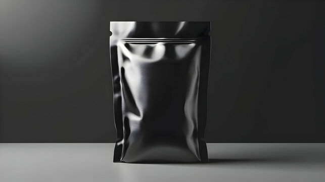 Black coffee bag Zip protein package mockup design Aluminum foil pouch, realistic snack food, nuts pack blank Whey protein sport container Resealable ziper sachet, tea packaging