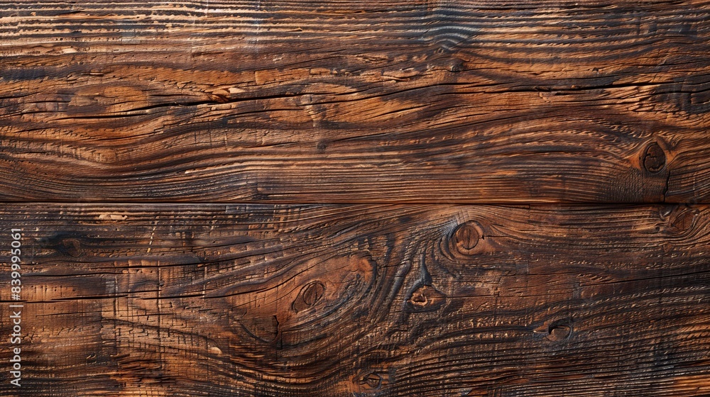 Wall mural Close-up of natural wood texture, showcasing its rich grain and warm tones.