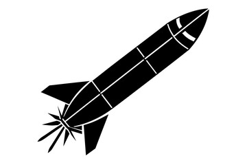 missile silhouette vector illustration