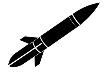 missile silhouette vector illustration