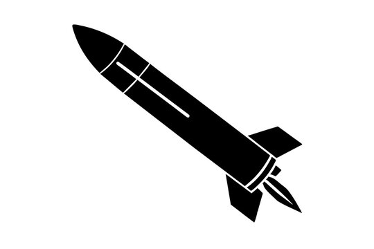 recommend clip art: missile silhouette vector illustration