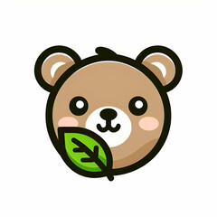 Obraz premium Teddybear, panda bear logo illustration 