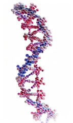DNA molecule isolated on white background.