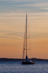 Sunset over Piran Coastline, Slovenia
