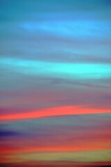 evening sky of bright different colors