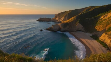 "Golden Hour Glory: Photographing Sunset Over Ocean Cliff"
"Cliffside Sunset Spectacle: A Photographer's Dream"
"Ocean Sunset Vista: Capturing Nature's Magnificence from the Cliff"
"Seaside Serenity: 