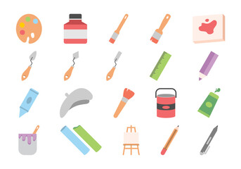 Art Supply Tools Element Set