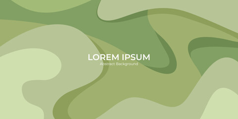 Green Background with Abstract Shapes