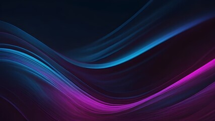 The banner design is futuristic and features a gradient background of dark purple, pink, and blue colors with blurred neon color flow and a grainy texture effect. The concept of business agility is hi