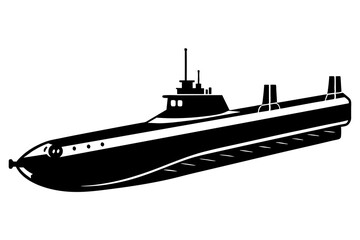 submarine silhouette vector illustration