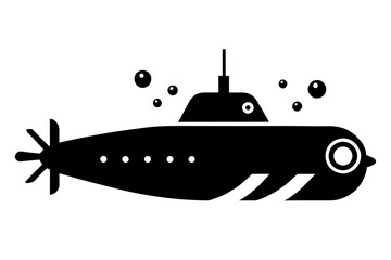 submarine silhouette vector illustration