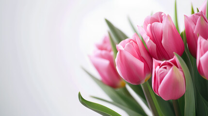 Fototapeta premium beautiful tulip Flower bouquet for wedding, isolated on white background