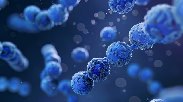 Microscopic Illustration of Drug-Resistant Strep