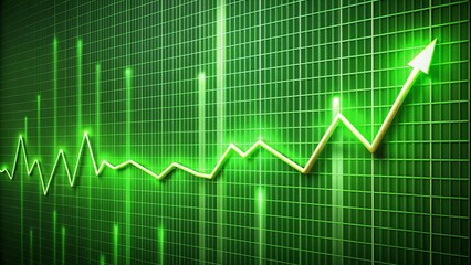 成長を表すデジタルグラフ