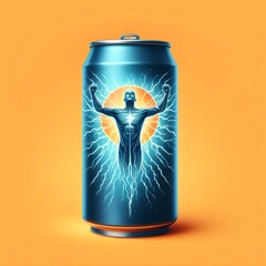 Obraz premium Energy drink beverage can with various refreshing designs, can also be used as a reference model for corporate design