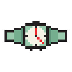 Wristwatch in pixel art style