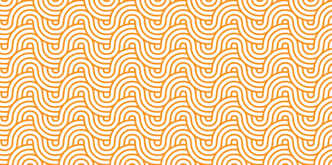 Seamless pattern brown circles script abstract pattern. modern overlapping cloth and fabric pattern waves. abstract pattern with waves and brown and wood color geometric retro background.