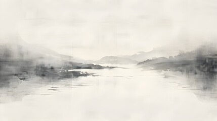 Misty River Landscape
