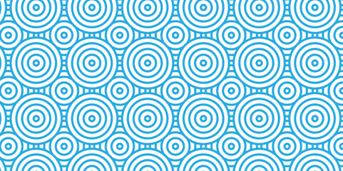 Abstract Overlapping Pattern Minimal diamond geometric waves spiral and abstract circle wave line. blue color seamless tile stripe geometric create retro square line backdrop pattern background.