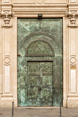 Copper doors of the church of Santa Maria della Vittoria