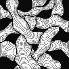 Abstract doodles Abstract, Doodle, Doodle with black lines make up the image. The lines are shapeless shapes. Black lines on a black background.