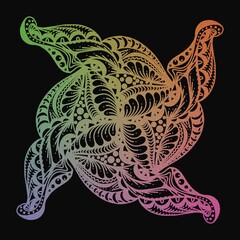 Beautiful multi-colored line drawing, symbol design, logo pattern, fabric pattern, used to create wallpaper, beautiful multi-colored colors together.