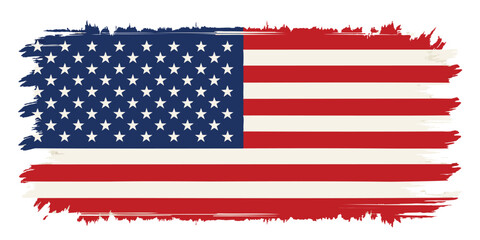 a USA flag on a transparent background