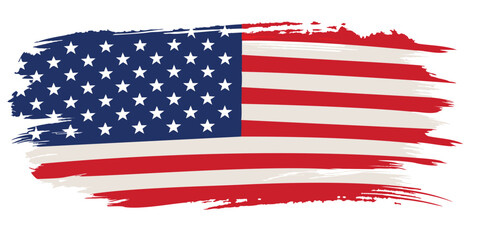 a USA flag on a transparent background